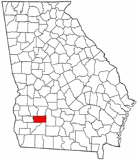 Georgia Map showing Dougherty County