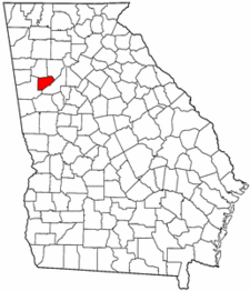 Georgia Map showing Douglas County