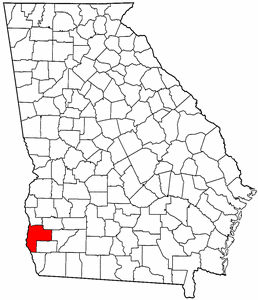 Georgia Map showing Early County