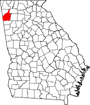 Georgia Map showing Floyd County