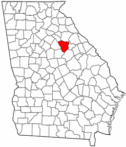 Georgia Map showing Greene County