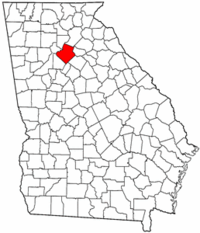 Georgia Map showing Gwinnett County