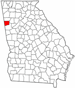 Georgia Map showing Haralson County