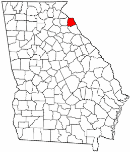 Georgia Map showing Hart County