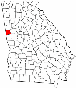 Georgia Map showing Heard County