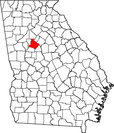 Georgia Map showing Henry County