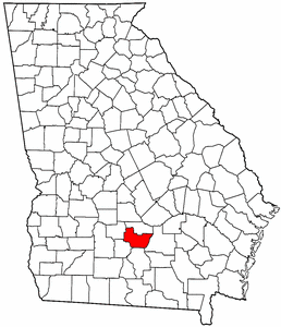 Georgia Map showing Irwin County