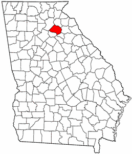 Georgia Map showing Jackson County