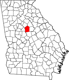 Georgia Map showing Jasper County