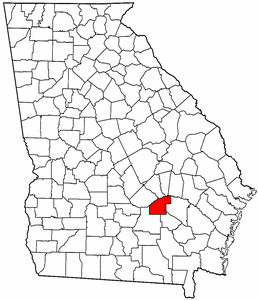 Georgia Map showing Jeff Davis County