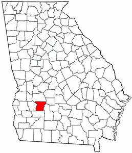 Georgia Map showing Lee County