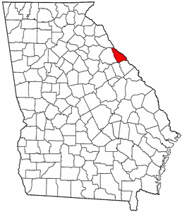 Georgia Map showing Lincoln County