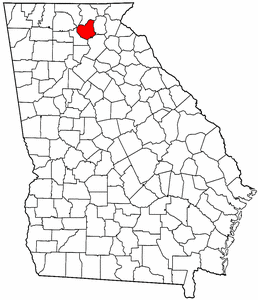 Georgia Map showing Lumpkin County