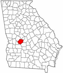 Georgia Map showing Macon County