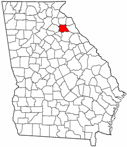 Georgia Map showing Madison County
