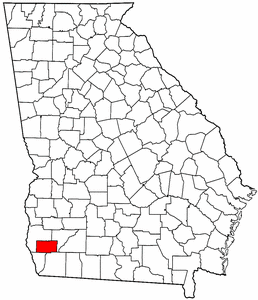 Georgia Map showing Miller County