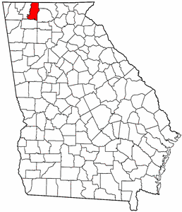 Georgia Map showing Murray County