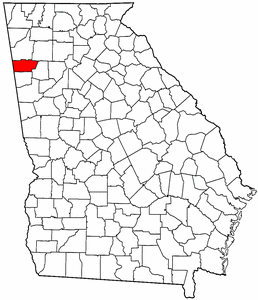 Georgia Map showing Polk County