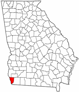 Georgia Map showing Seminole County