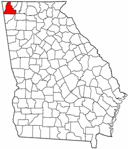 Georgia Map showing Walker County