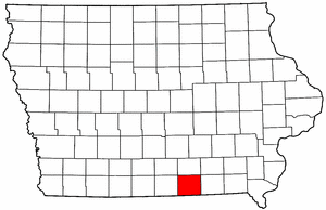 Iowa Map showing Appanoose County