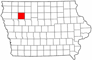 Iowa Map showing Buena Vista County