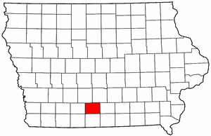 Iowa Map showing Clarke County