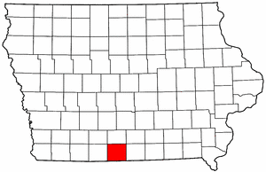 Iowa Map showing Decatur County