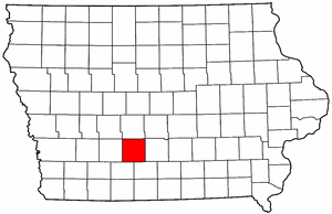 Iowa Map showing Madison County