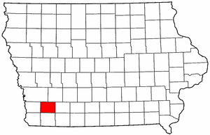 Iowa Map showing Montgomery County