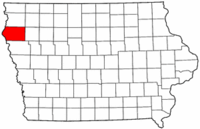 Iowa Map showing Plymouth County