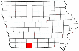 Iowa Map showing Ringgold County