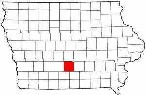 Iowa Map showing Warren County