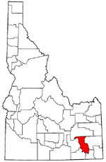 Idaho Map showing Bannock County