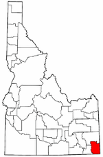 Idaho Map showing Bear Lake County