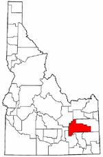 Idaho Map showing Bingham County