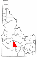 Idaho Map showing Camas County