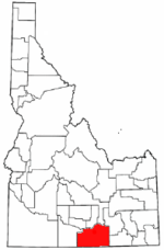 Idaho Map showing Cassia County