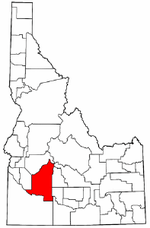 Idaho Map showing Elmore County