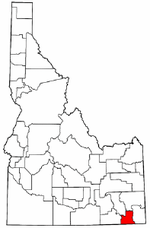 Idaho Map showing Franklin County