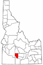 Idaho Map showing Gooding County