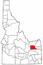 Idaho Map showing Jefferson County