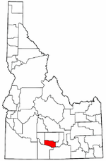 Idaho Map showing Jerome County