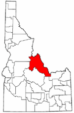 Idaho Map showing Lemhi County