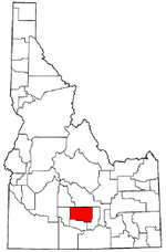 Idaho Map showing Lincoln County