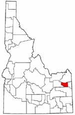 Idaho Map showing Madison County