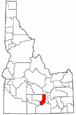 Idaho Map showing Minidoka County