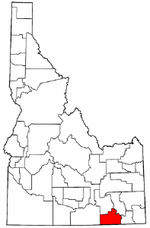 Idaho Map showing Oneida County