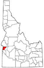 Idaho Map showing Payette County