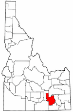 Idaho Map showing Power County